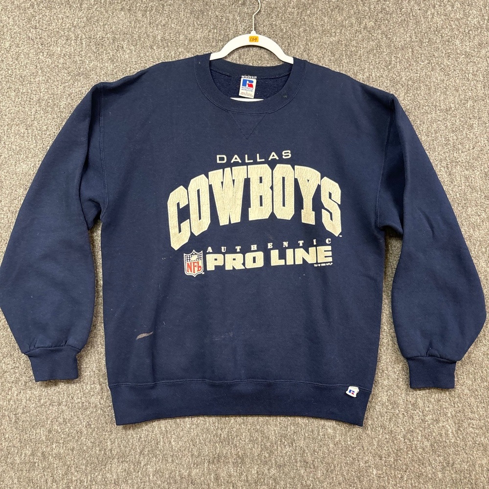 Vintage Dallas Cowboys Sweatshirt Mens Large Blue Russell Athletic NFL USA Made
